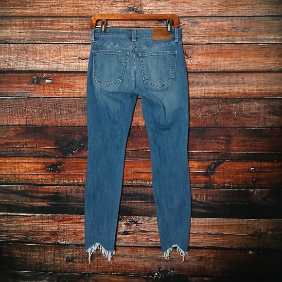 Lucky Brand Jeans 27 4 Ava Raw Hem Blue Denim Stretch - Picture 4 of 12